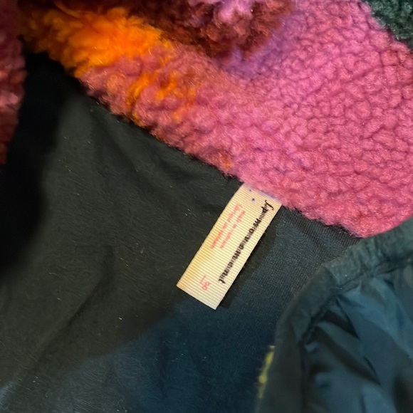 Free People Hit the Slopes Printed Color Block Jacket Size Large NWT - Picture 9 of 15